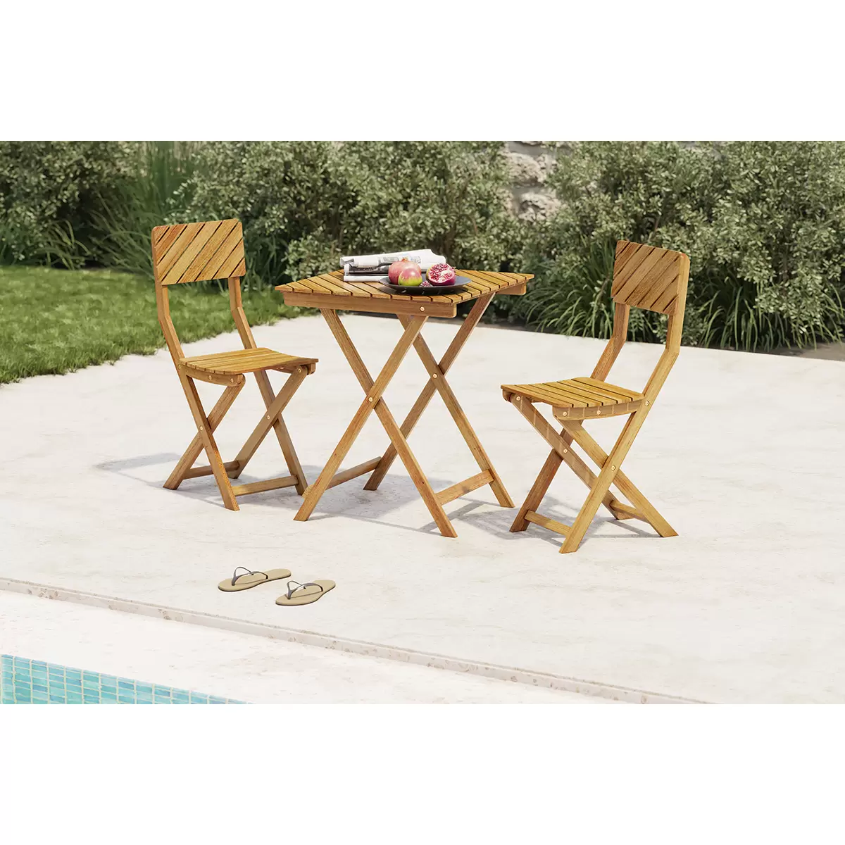 James Wood Balkonset Simone 3-teilig Natur