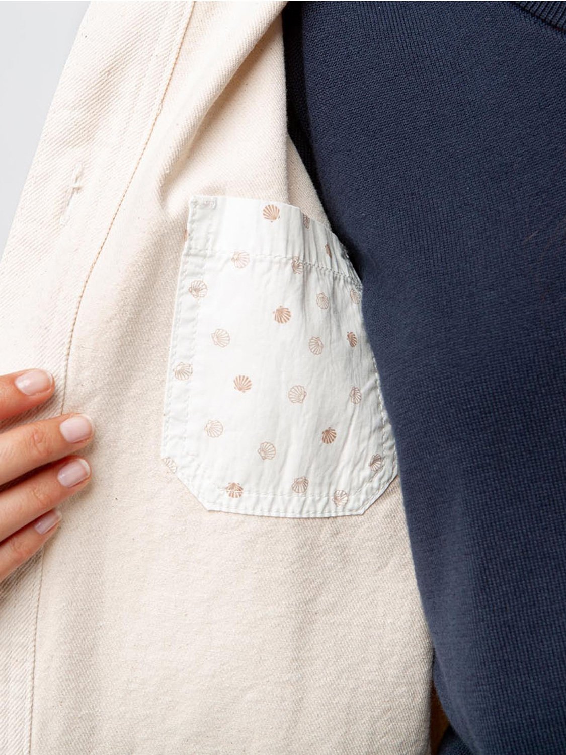 Veste Femme  Coton Biologique Blanc Cassé