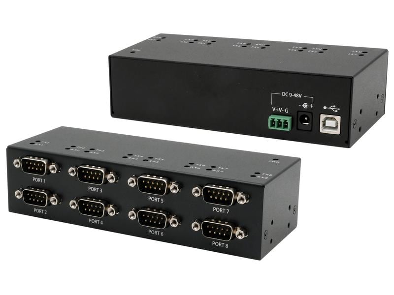 Exsys Serial-Adapter EX-13078HM Serial-Adapter mit 8 Seriell Anschlüssen und Metallgehäuse