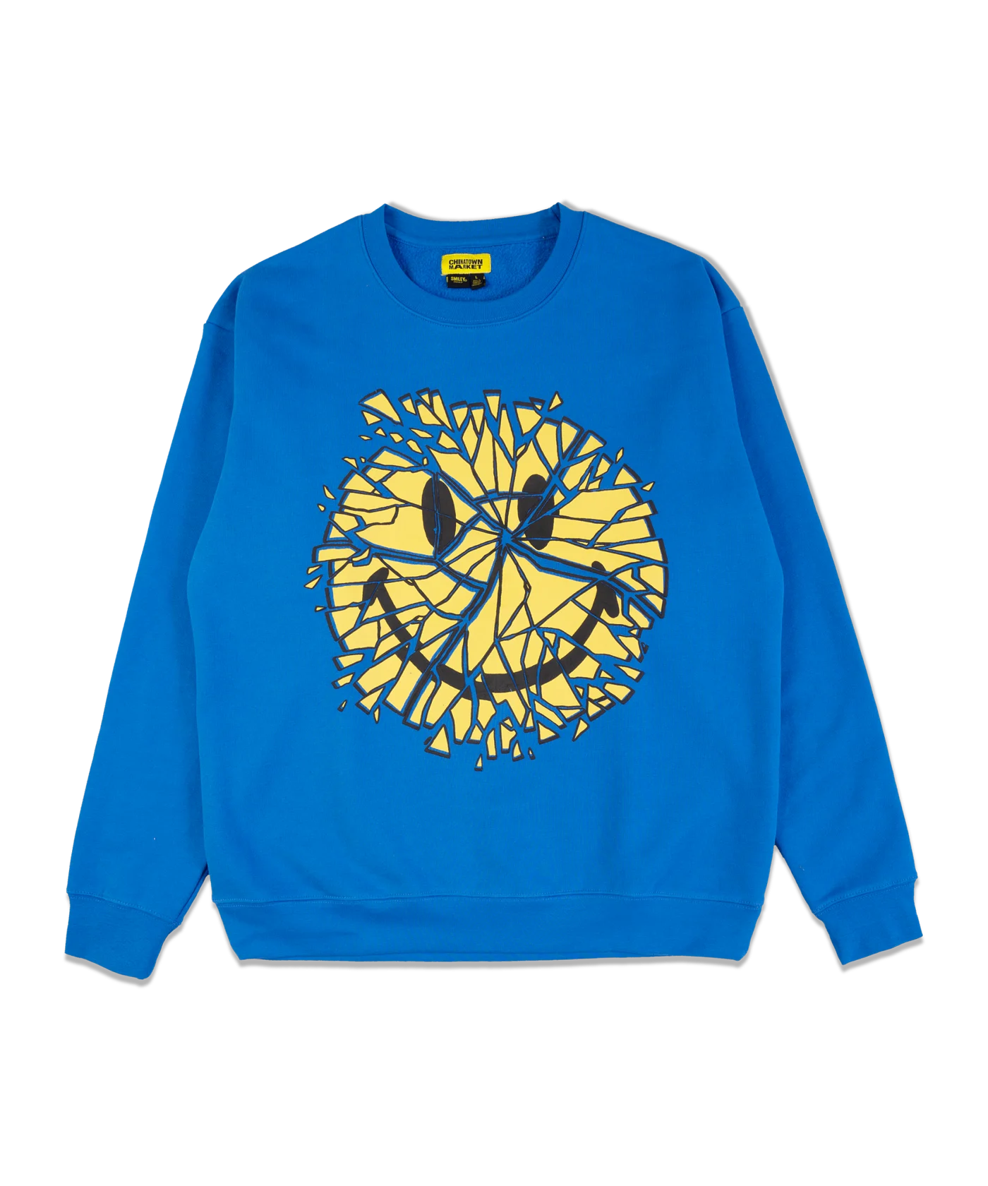 Market Glass Smiley Sweatshirt Blau