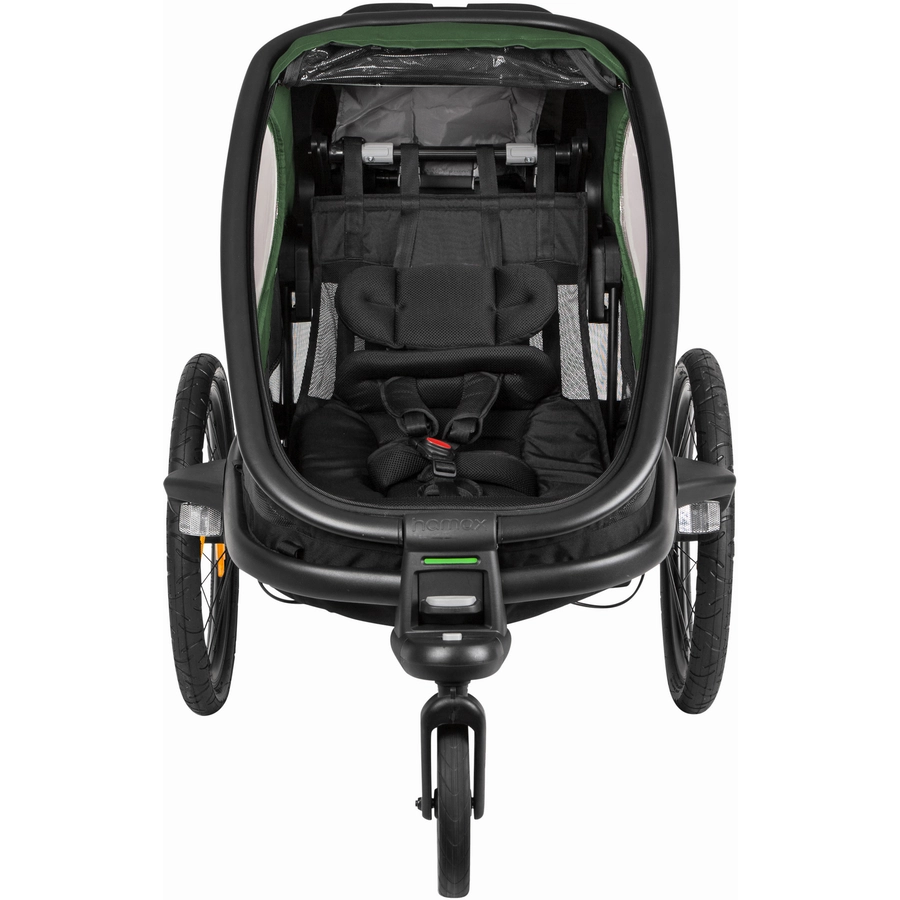 hamax Kinderfahrradanhänger Outback ONE mit Rückenlehnenverstellung Navy Blue 2022