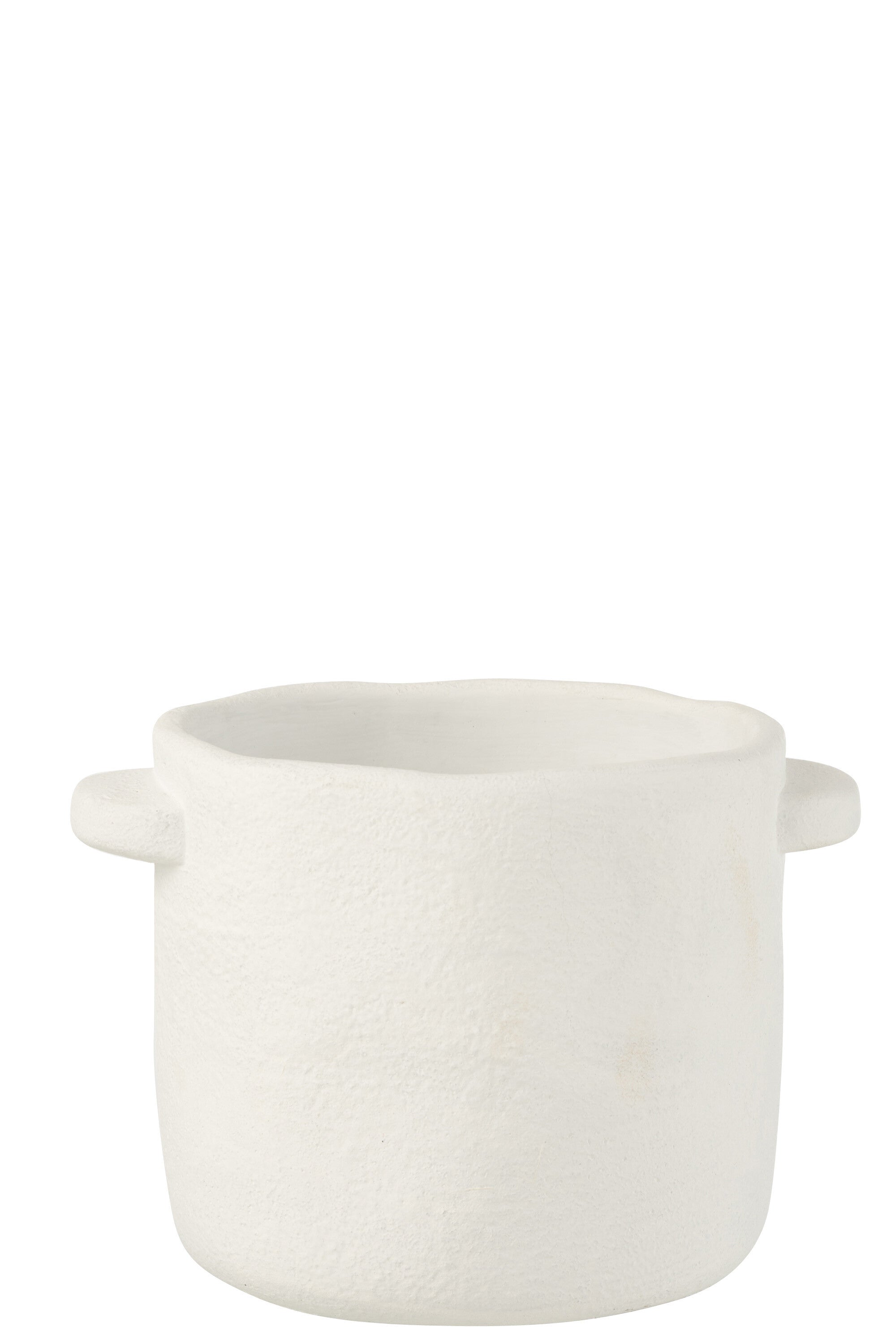 J-Line bloempot Gustave - cement - wit - large - Ã 20 cm
