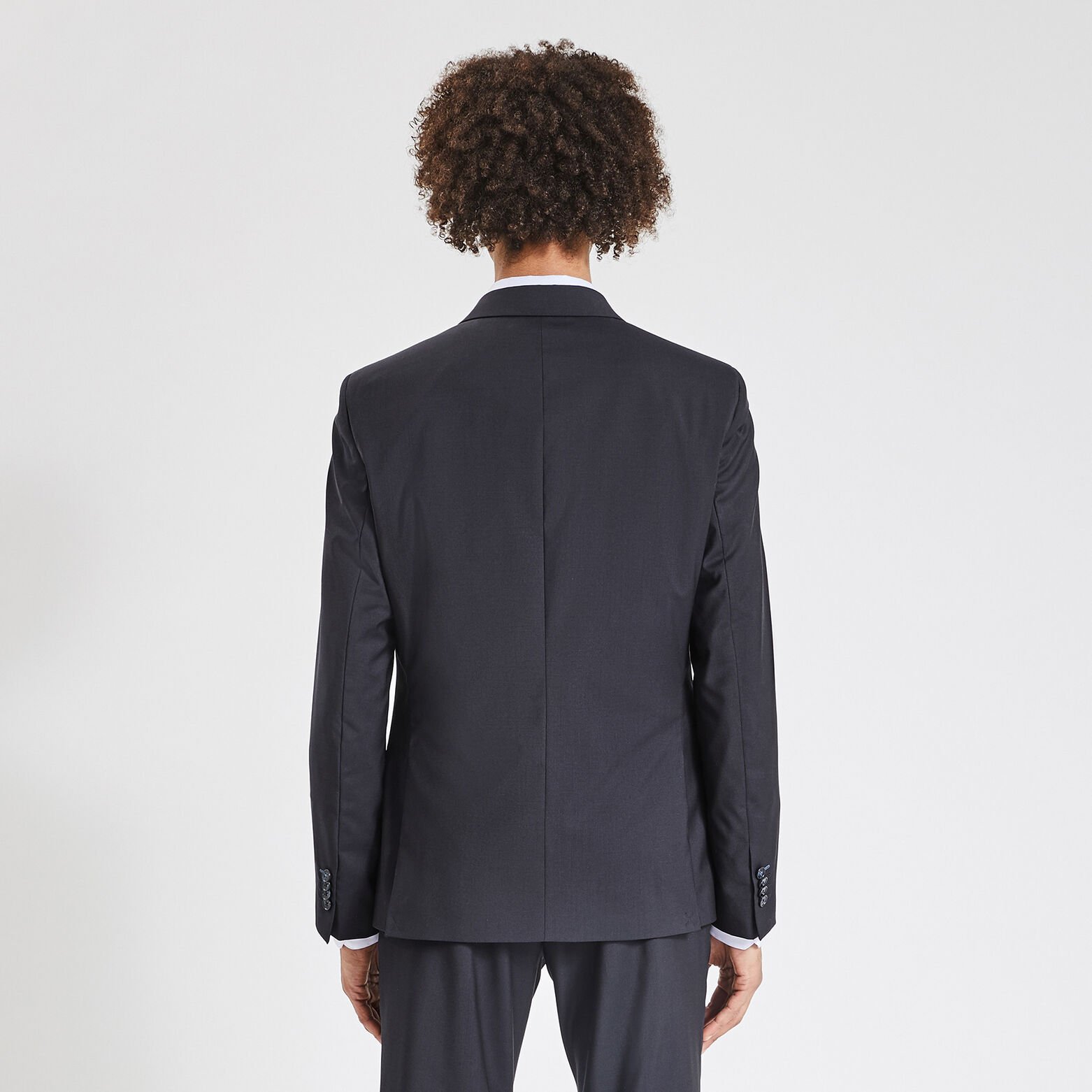 Veste de costume slim en laine Bleu