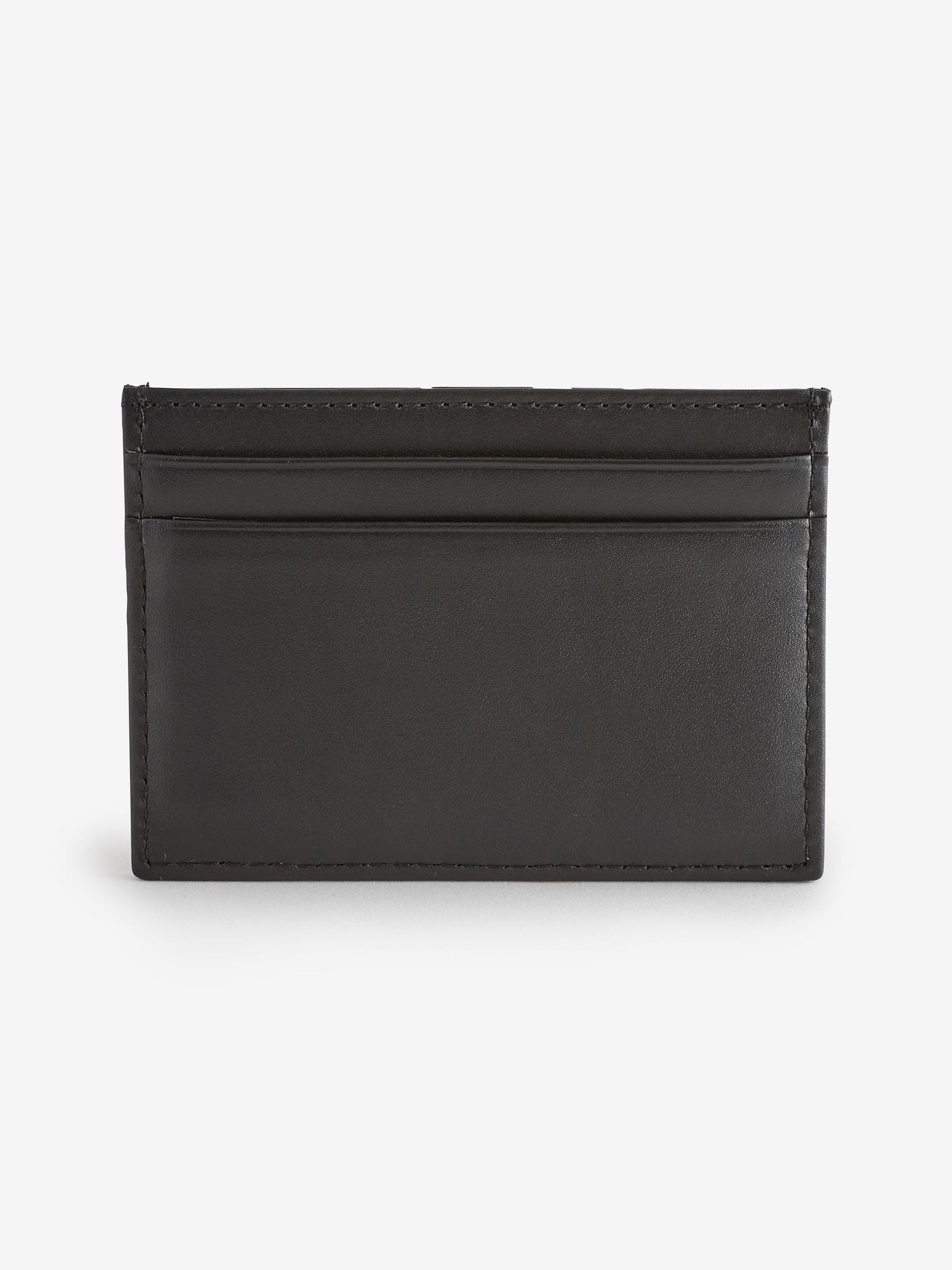 Zwart - BOSS Regular Fit Randy Signature Logo Card Holder