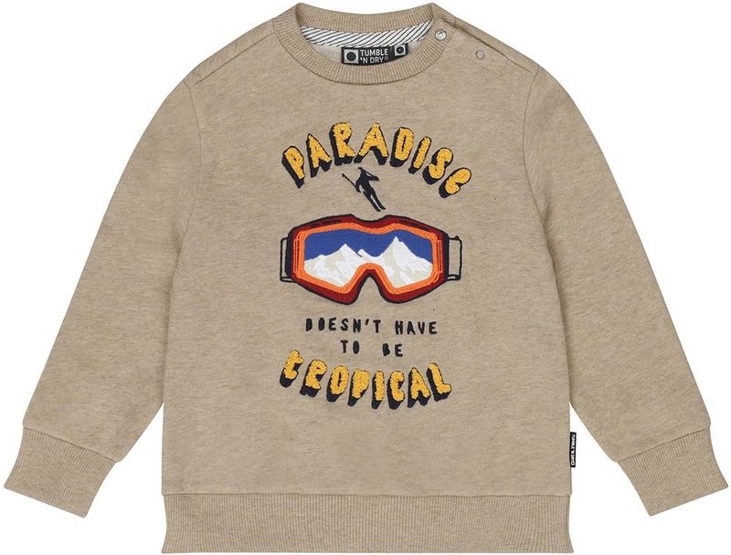 Tumble 'n Dry Lo Sweater Slope met Printopdruk Beige
