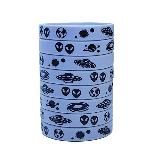 (24er Set) Party Geschenke Kinder Geburtstag Mitgebsel Weltraum Armband Mitbringsel - Ufo / Alien