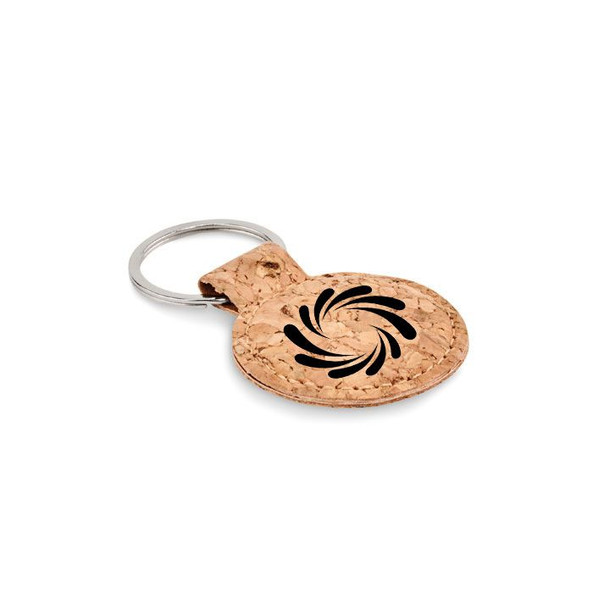 GiftRetail MO6877 - CINCIN Porte-clés rond en liège