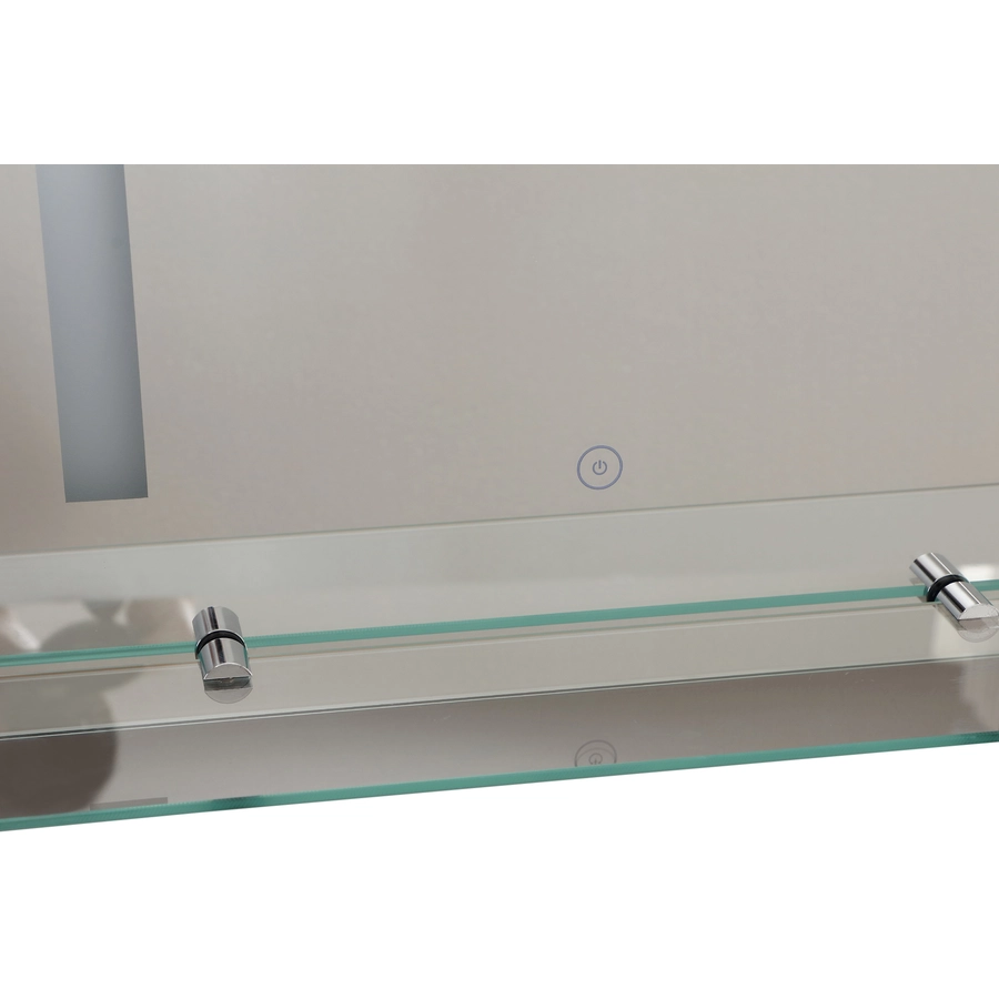 HOMCOM LED Wandspiegel silber