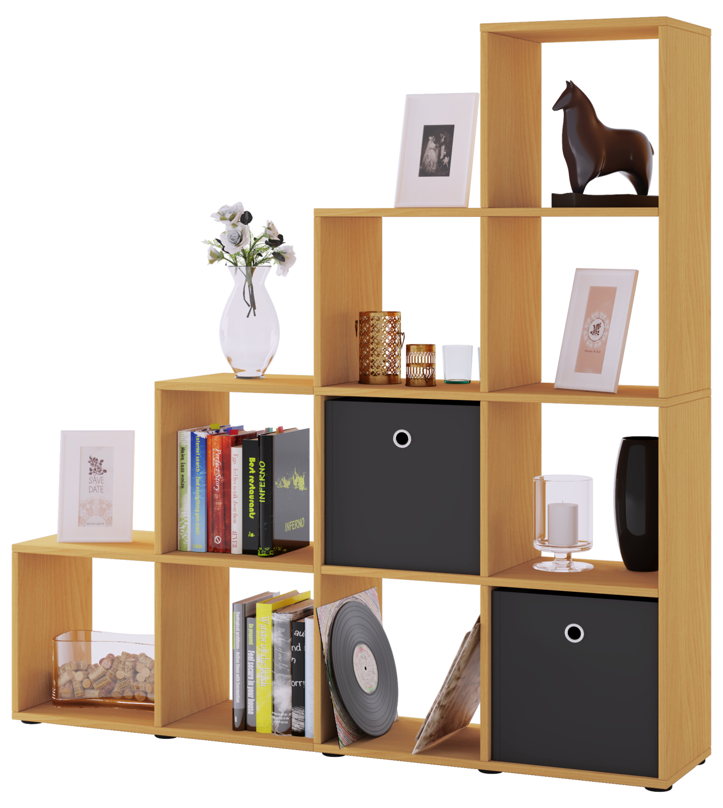 Treppenregal NAPOLI - Buche - 142,5 cm