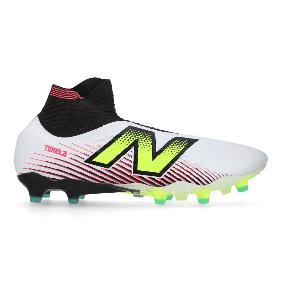 New Balance Tekela V4 Pro FG - Blanc/Violet/Jaune Fluo