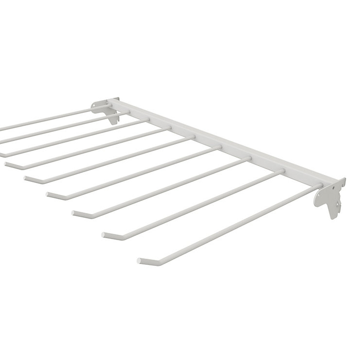 Porte-pantalon fixe en acier blanc L. 66 x 40 cm