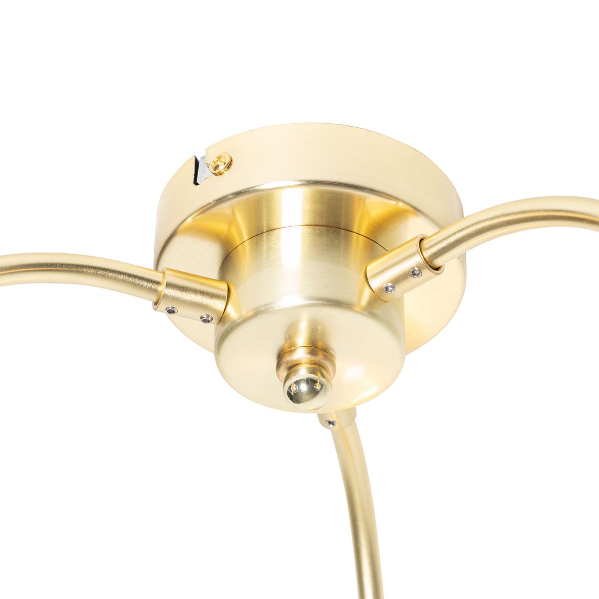 Klassieke plafondlamp goud met glas 3-lichts - Elien