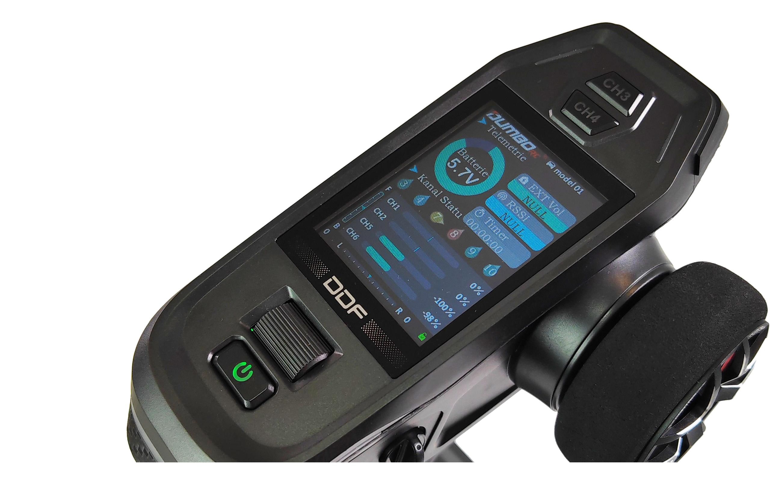 Fernsteuerung DDF-350 2.4 GHz, 10 KanalFernsteuerung inkl. 10-Kanal-Empfänger