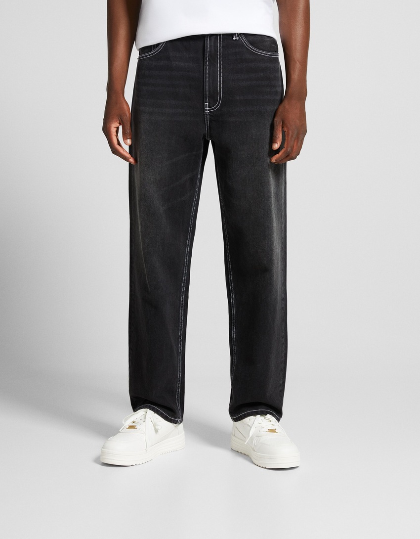 jeans de corte reto dos anos 90