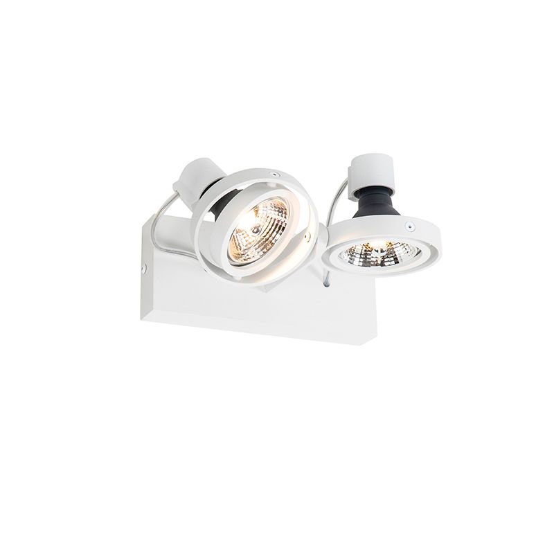 Moderne plafondspot wit 2-lichts GU10 70mm - Master