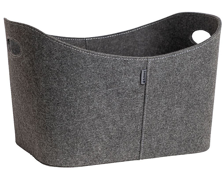 Panier à bûches en feutre Aduro Baseline gris