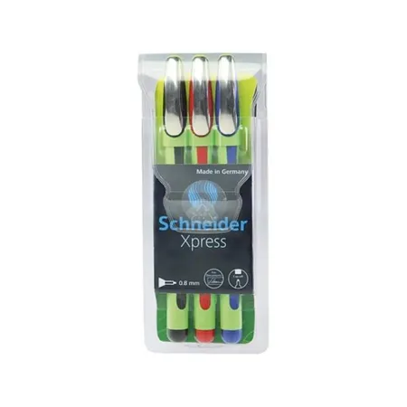 Schneider 190093 Fineliner Xpress Basic sort Etui 3 Stück