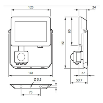 Philips breedstraler met bewegingssensor 1900 lumen 4000K 20W