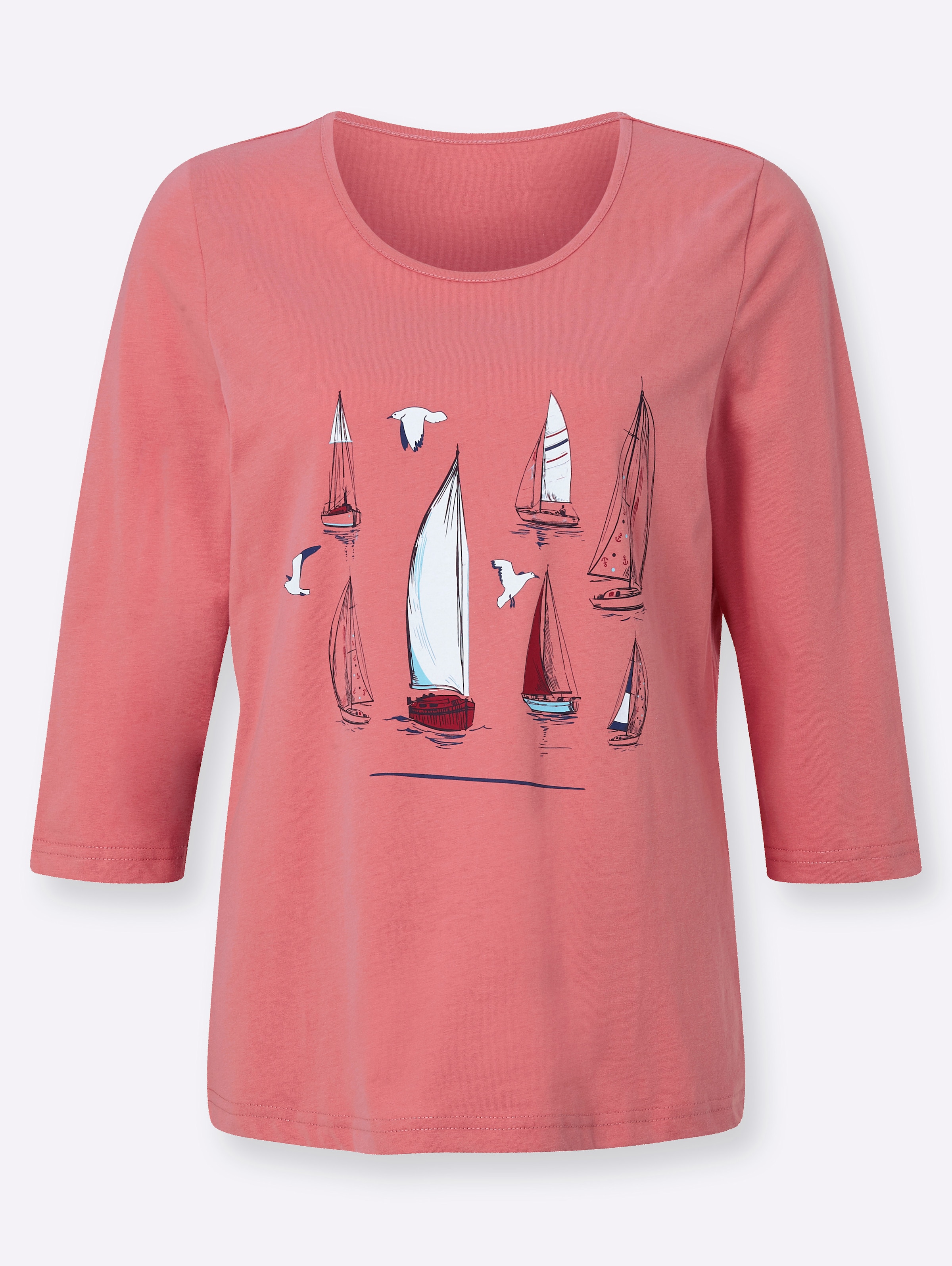 3/4-Arm-Shirt in flamingo