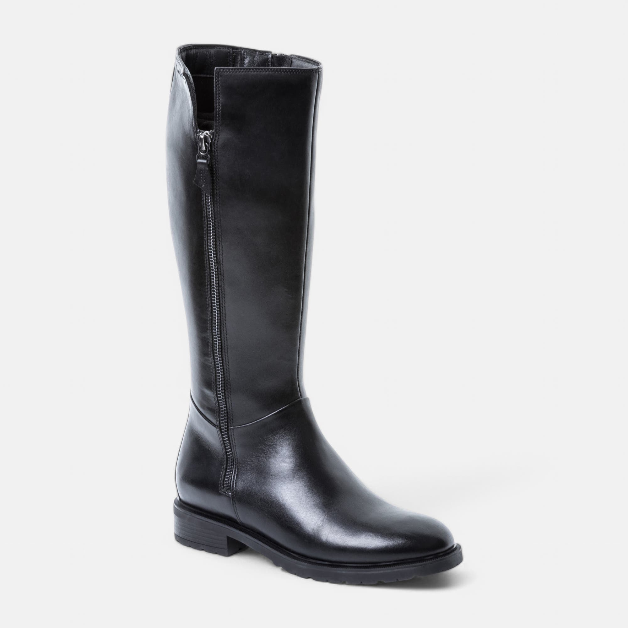 Bottes Femme en cuir noir