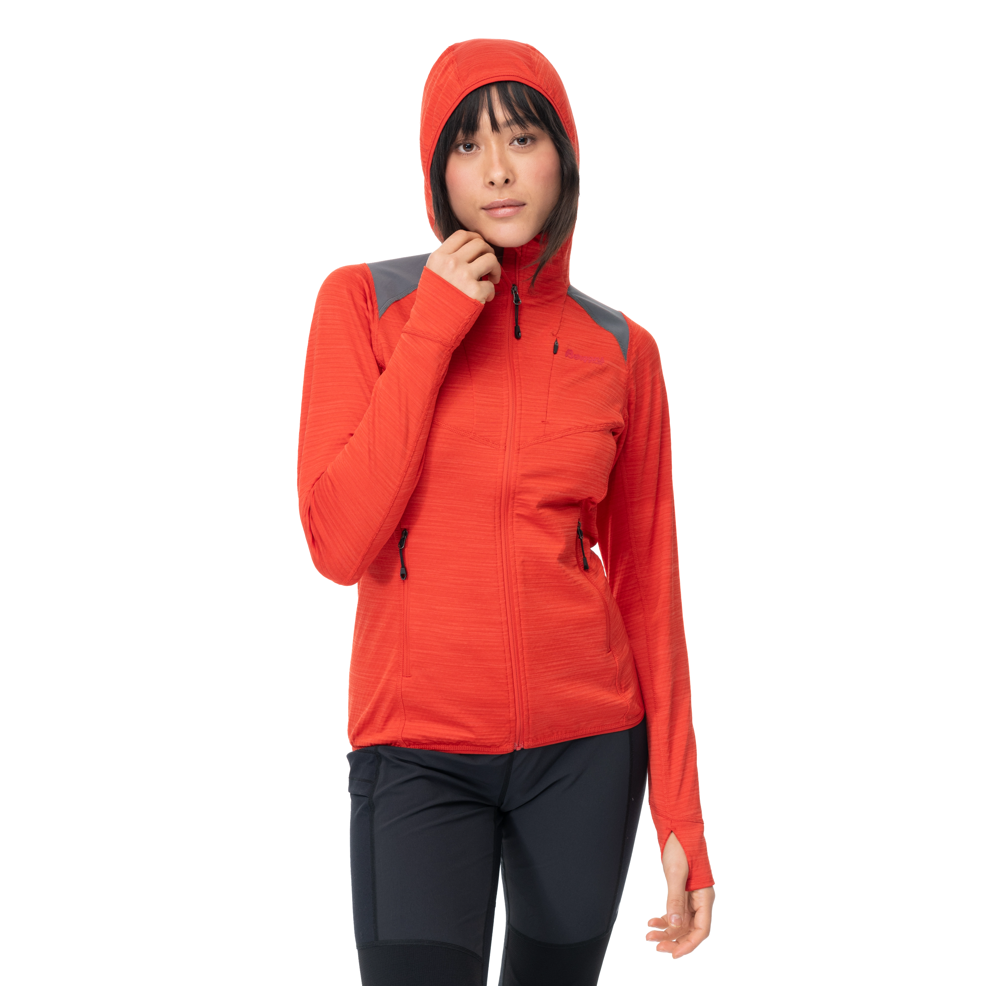Rabot Active Mid Hood W Jacket Dark Brick