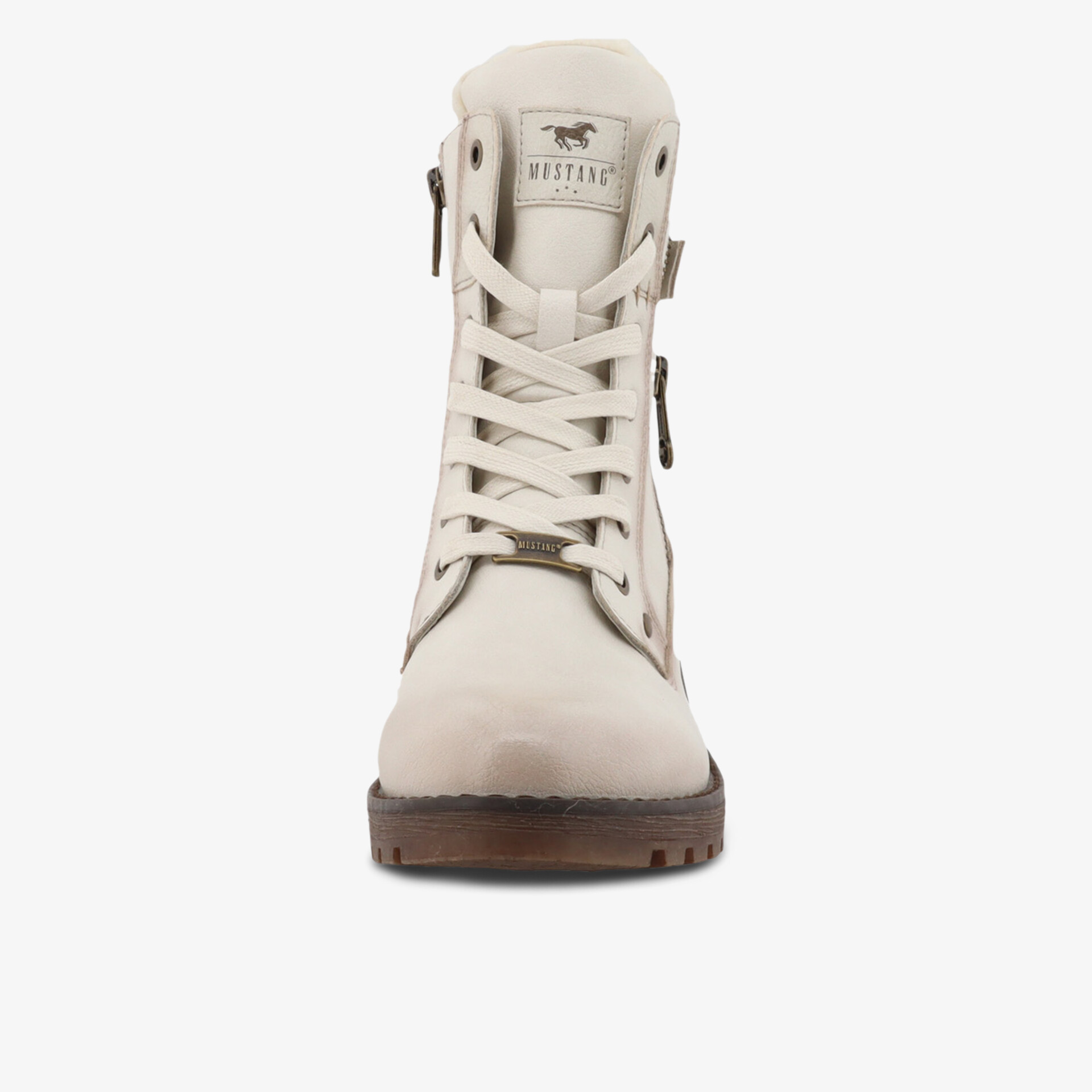 MUSTANG Damen Schnürstiefeletten weiß