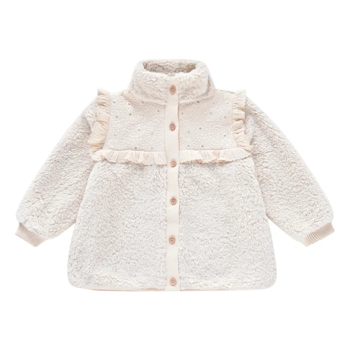 Louise Misha Manteau Façon Fourrure Rosanna | Ecru
