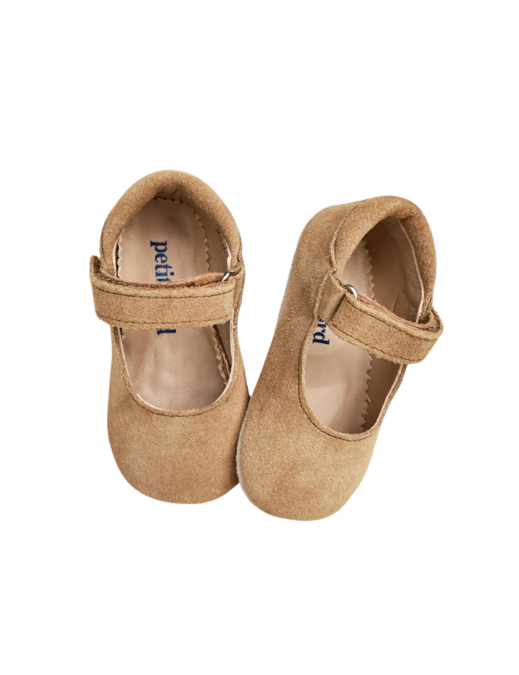 Ballerina Shoe with Velcro - Sahara Suede