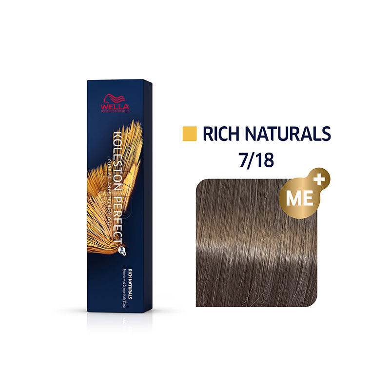 Coloration permanente Koleston Perfect Me+ 7/18 blond cendré perlé