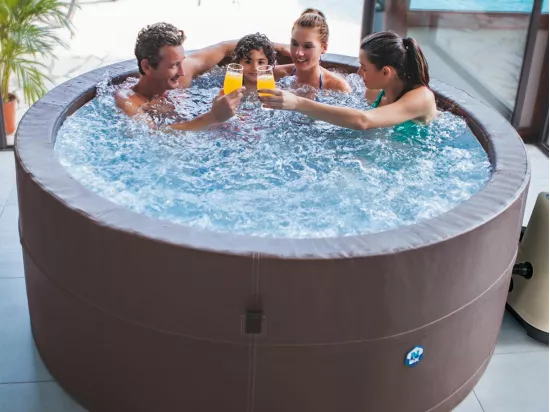 Spa portable semi-rigide Vita Premium rond Bulles 4-6 places avec mobilier - Netspa