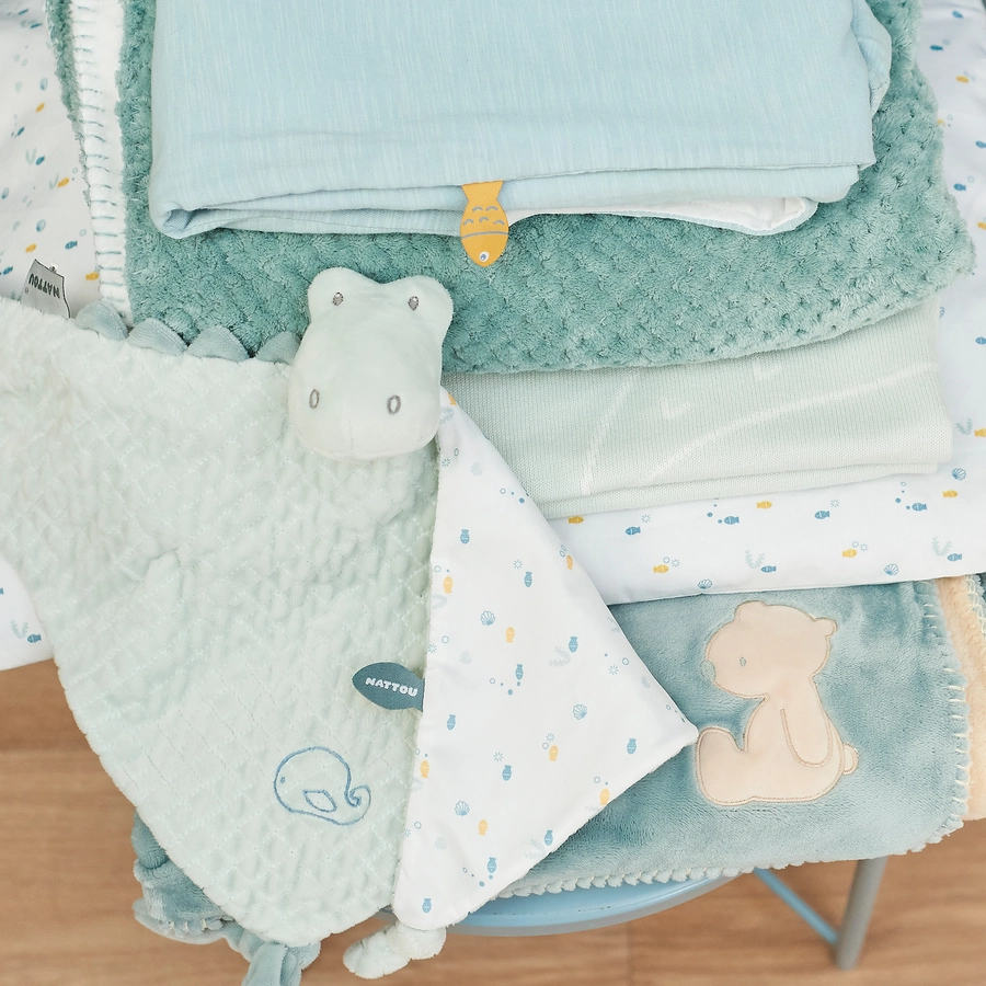Nattou Romeo, Jules & Sally  Maxi-Kuscheltuch Krokodil