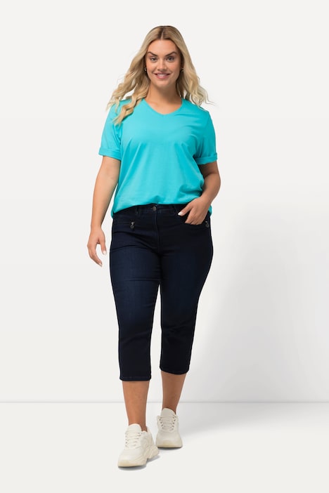 7/8-Jeans Mony, Elastikbund, Reißverschlusstaschen