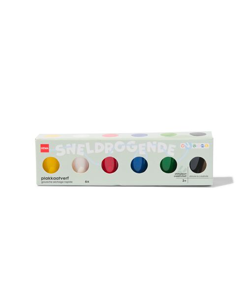 6 pots de gouache basique