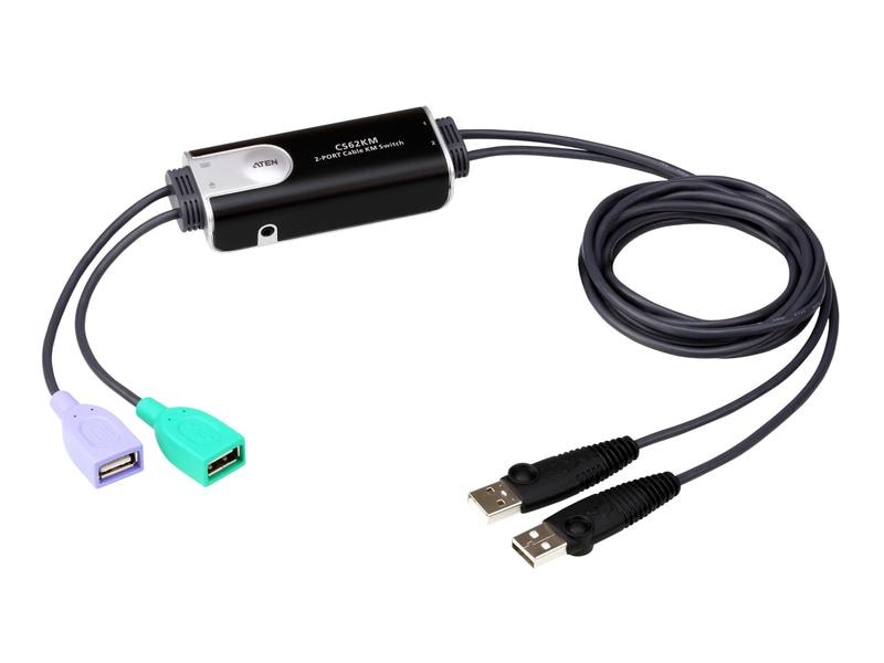 Aten KM Switch CS62KM 2-Port USB Boundless Kabel KM Switch