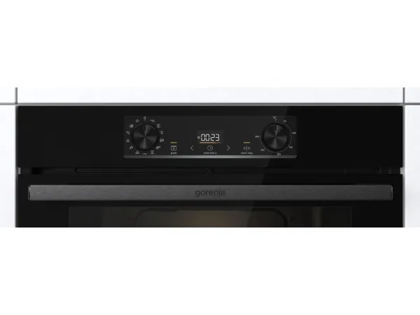Gorenje Essential BOS6737E13BG - Ovn - med dampfunktion - til indbygning - niche - bredde: 56 cm - dybde: 55 cm - højde: 59 cm - med selv-rengøring - Klasse A - sort
