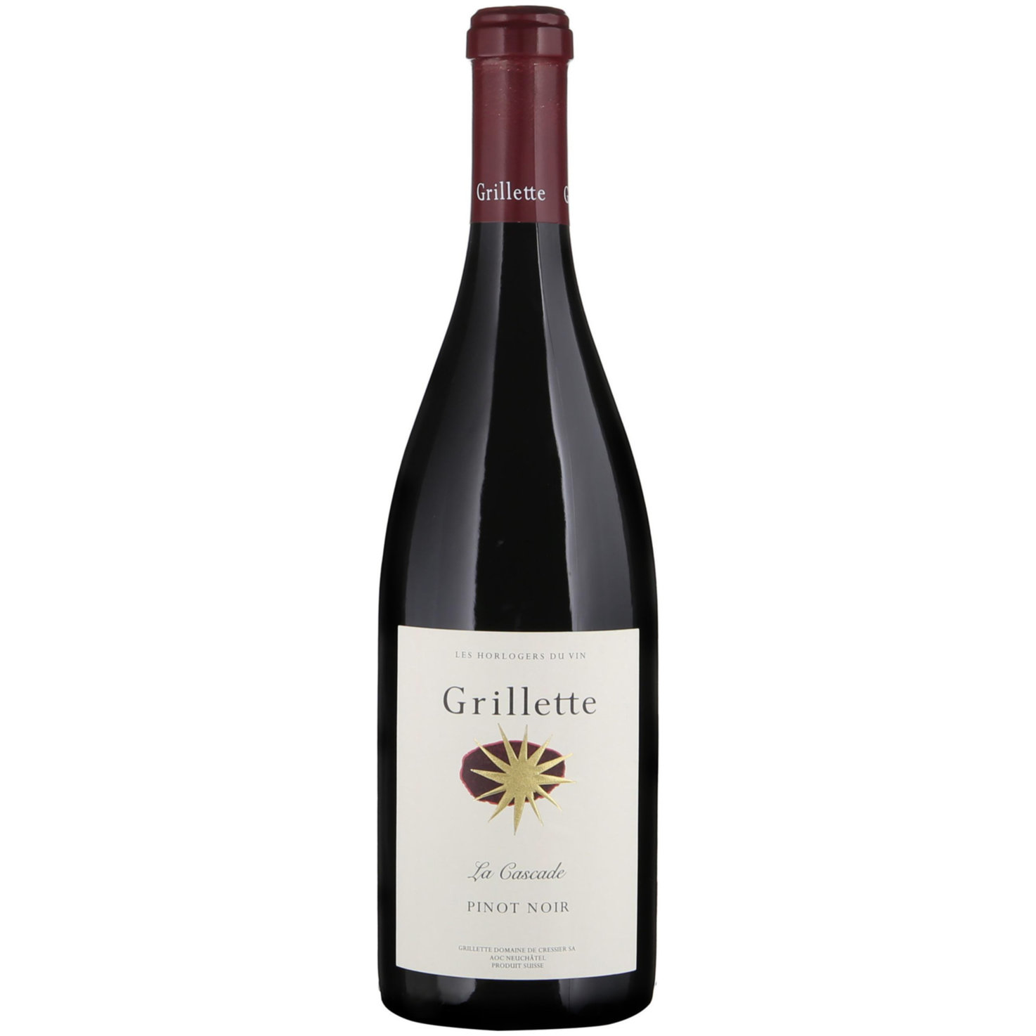 Pinot noir La Cascade Edition Peter Keller Domaine de Cressier Grillette Neuchâtel AOC -75cl