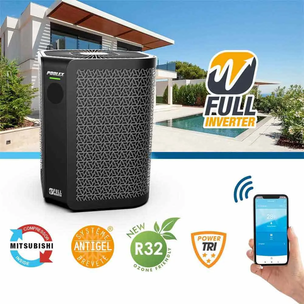 Poolex Silverline Top 120 50/70m3 12.05kW inverter-wärmepumpe