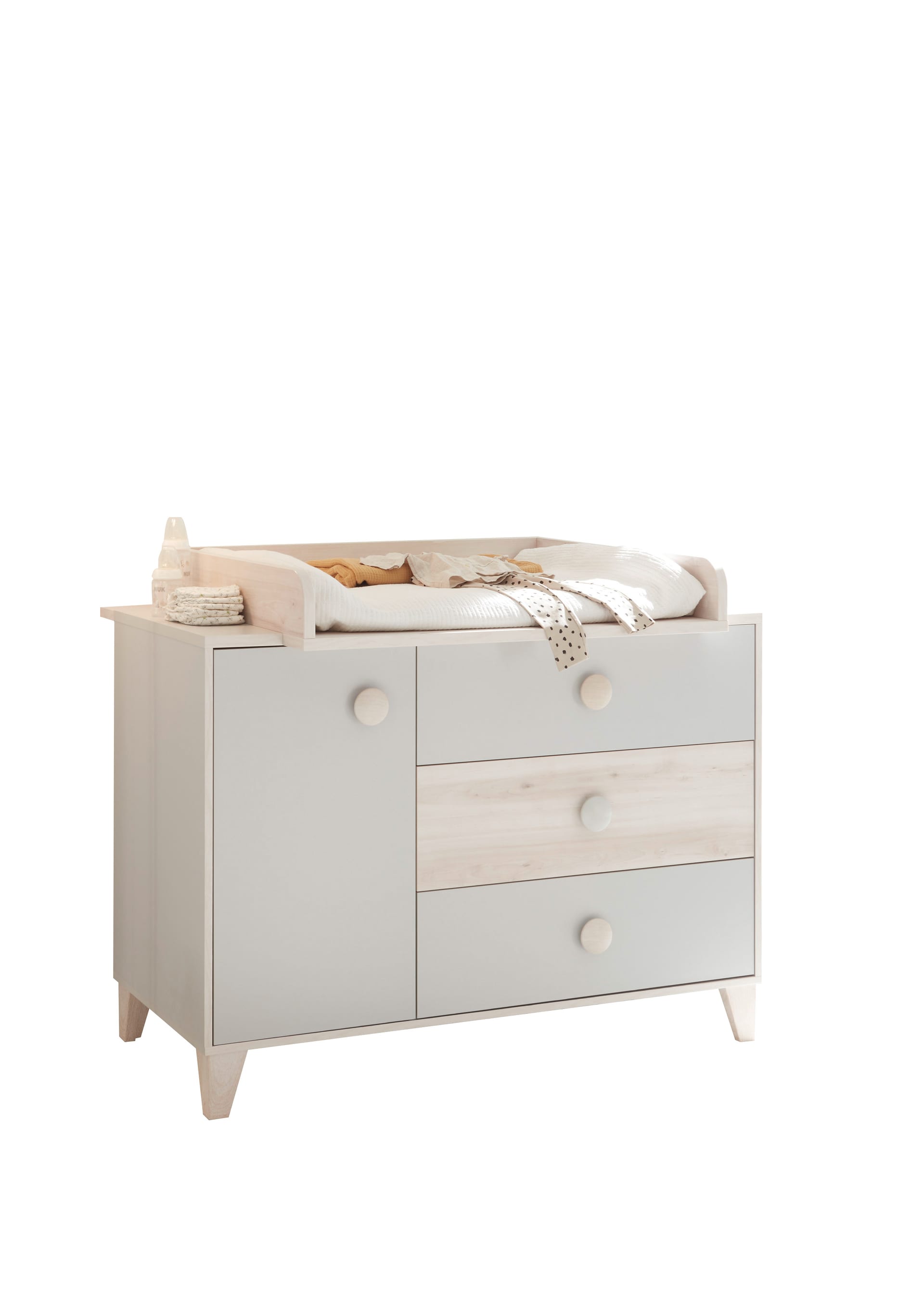 Wickelkommode FIEN grau/ braun