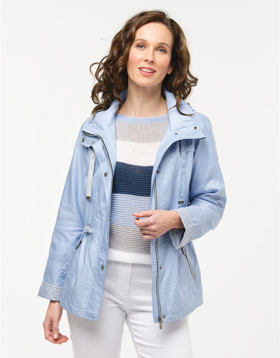 Parka courte bleu ciel