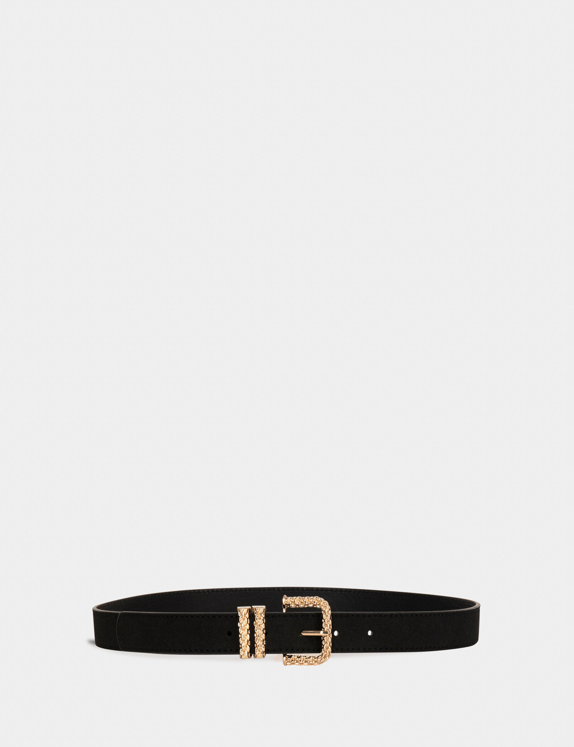 Ceinture à double passant noir femme - noir