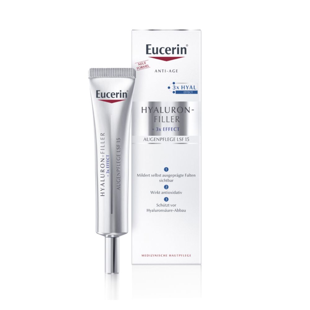 Eucerin Hyaluron-Filler Augenpflege – mildert Falten und Krähenfüße rund um die Augen
