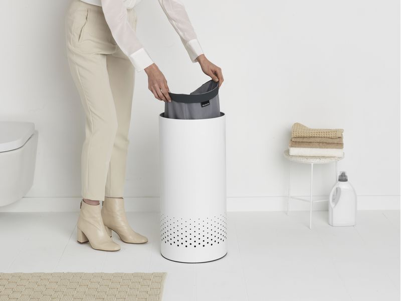 Brabantia Wäschesammler 35 l, Weiss Wäschekorb