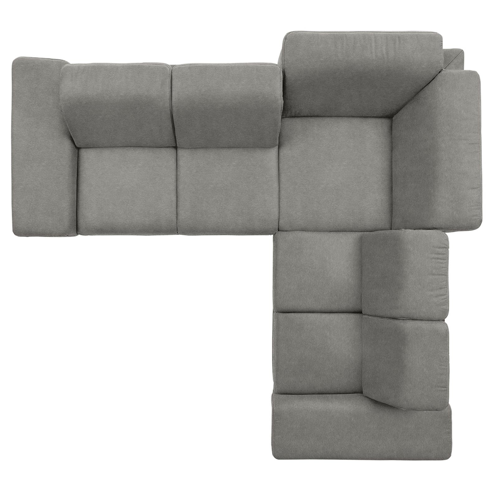 polsterpower Boxspringsofa - Belle silver - Basismodell - rechts