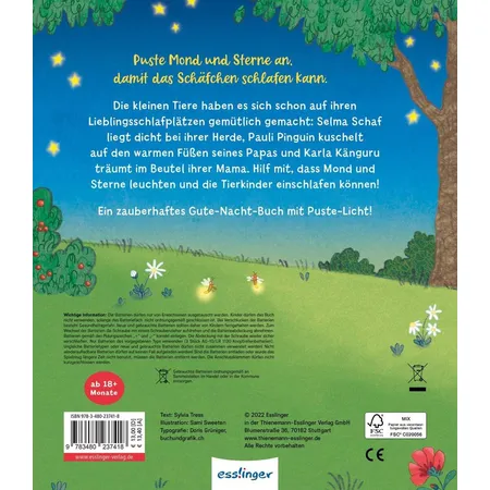 Esslinger Verlag Mein Puste-Licht-Buch: Ein Sternlein wacht in dunkler Nacht