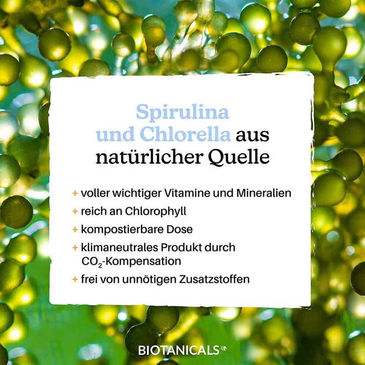 Biotanicals Spirulina Chlorella Kapseln, 120 St