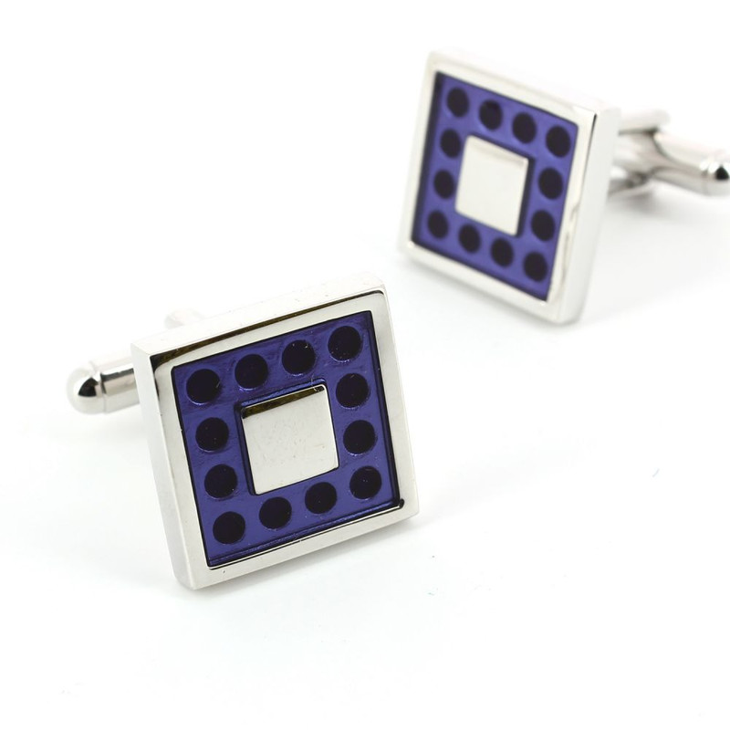 Boutons de manchette, Polka violet