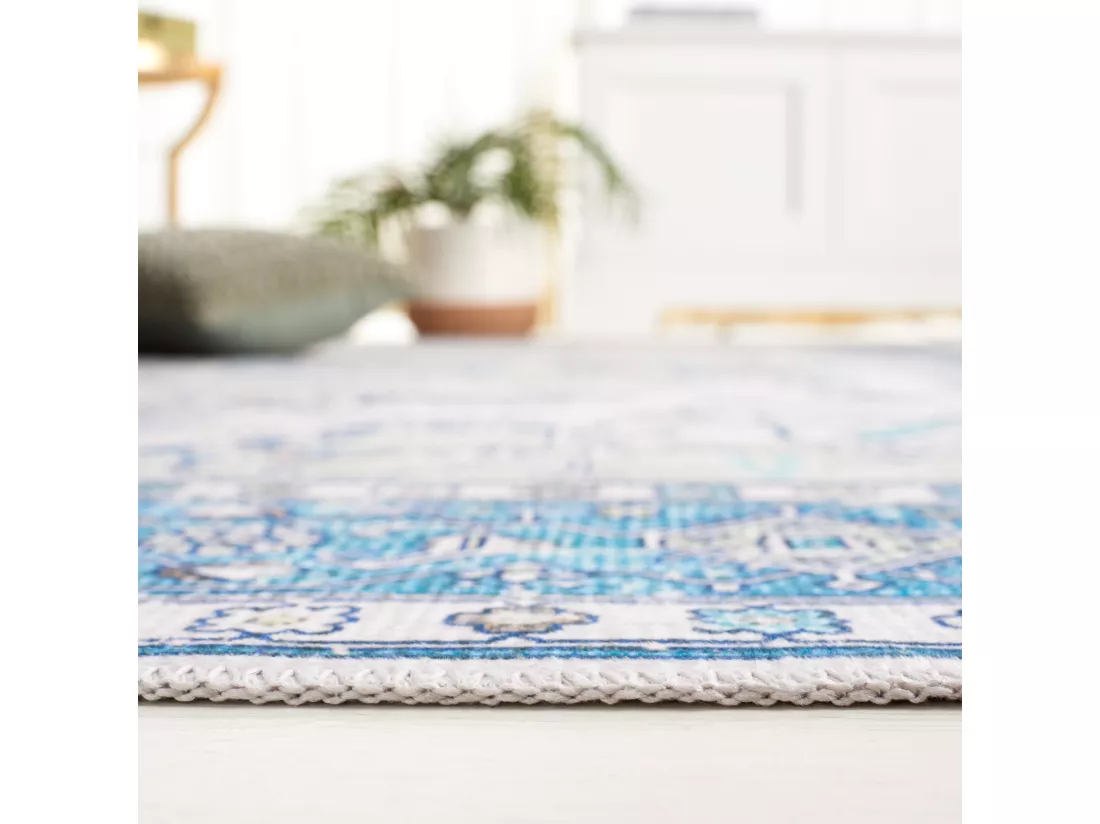 Tapis Beige & Blue 183 X 183 cm - Lipa