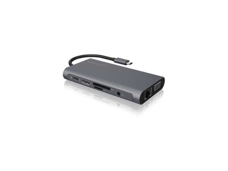 ICY BOX Dockingstation IB-DK4040-CPD USB Type-C DockingStation mit zwei Videoschnittstellen