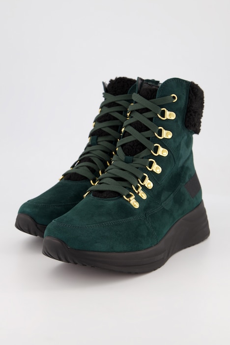 Vitaform Leder-Stiefeletten, Veloursleder, Weite H