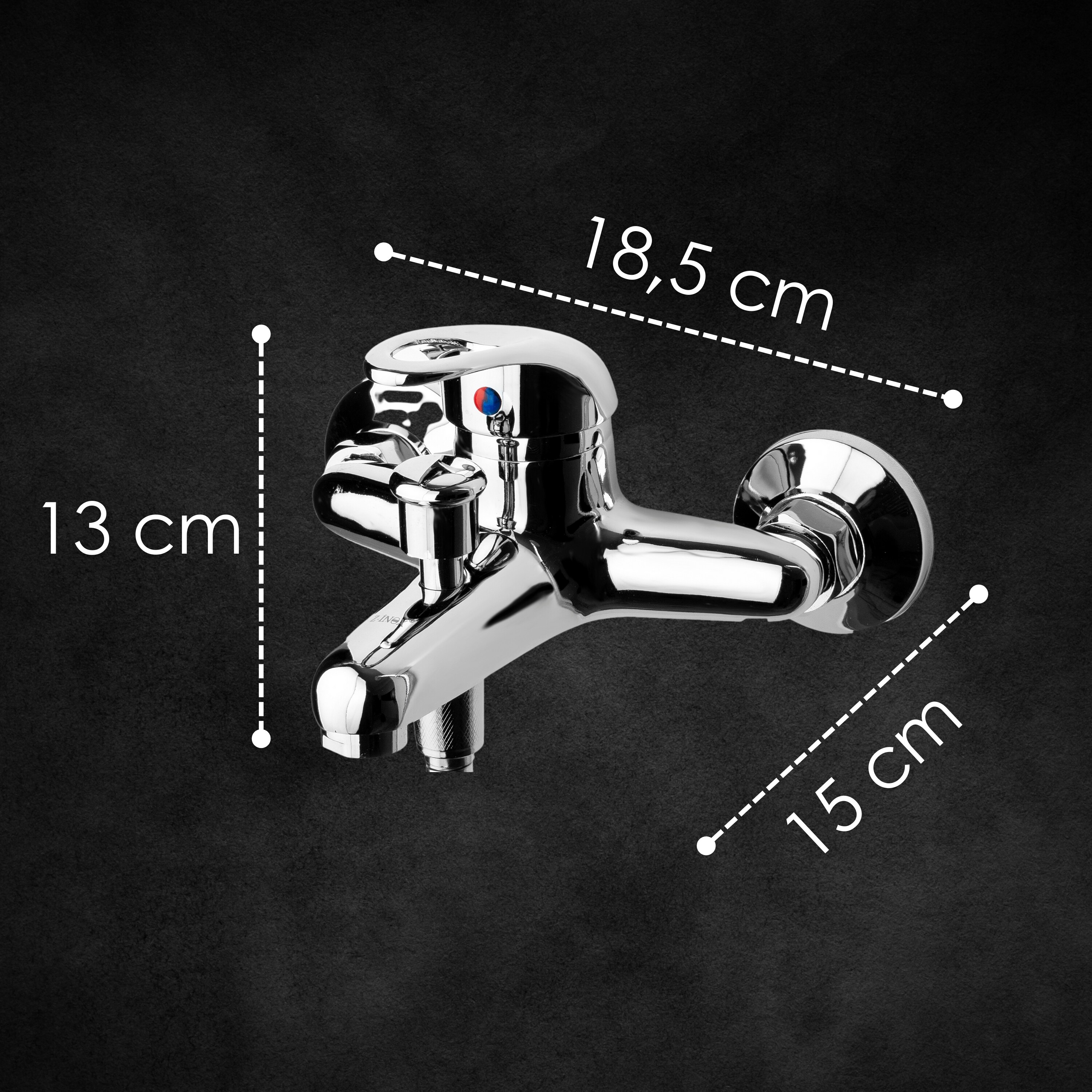 Zilan Bad-Armatur Badewannenarmatur mit Handbrause DIN Standard